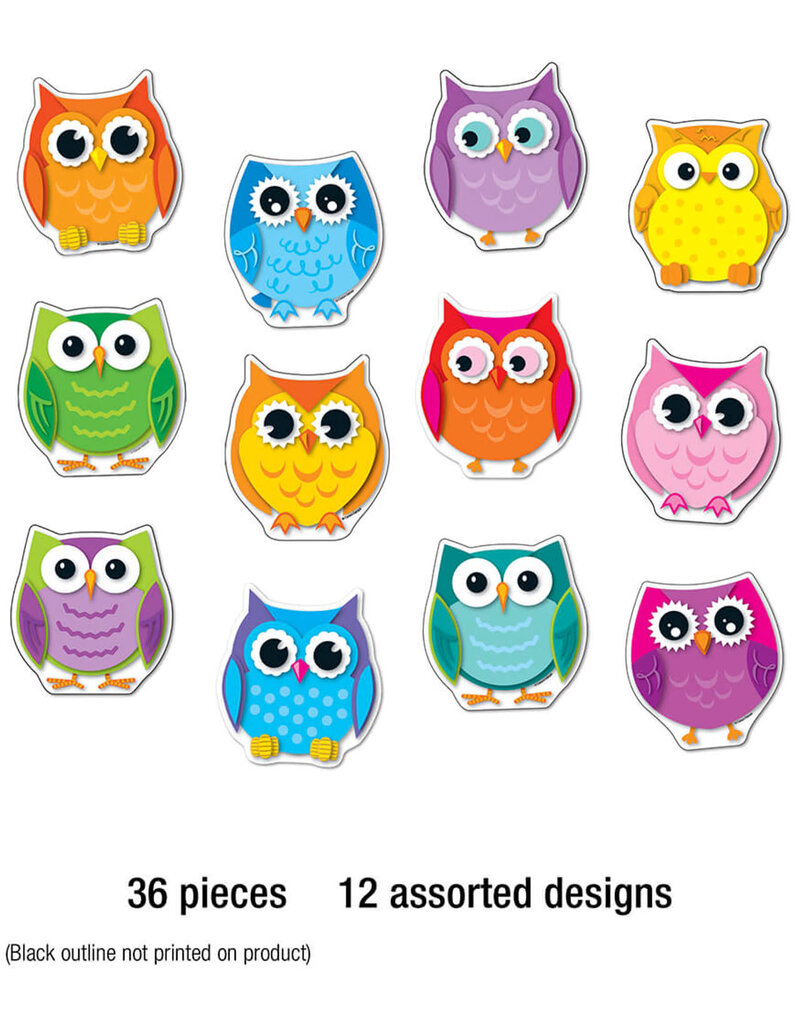 Colorful Owls Cutouts