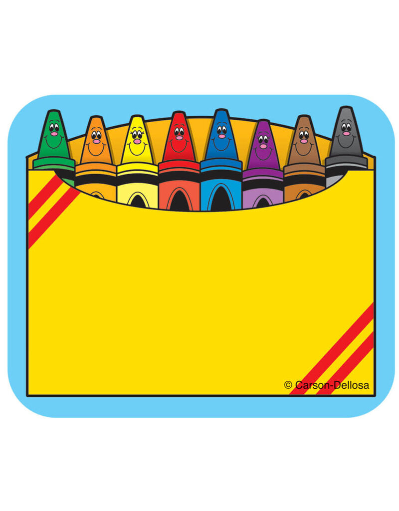 Crayon Box Name Tags