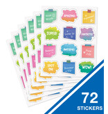Creatively Inspired Doodle Motivational Shape Stickers