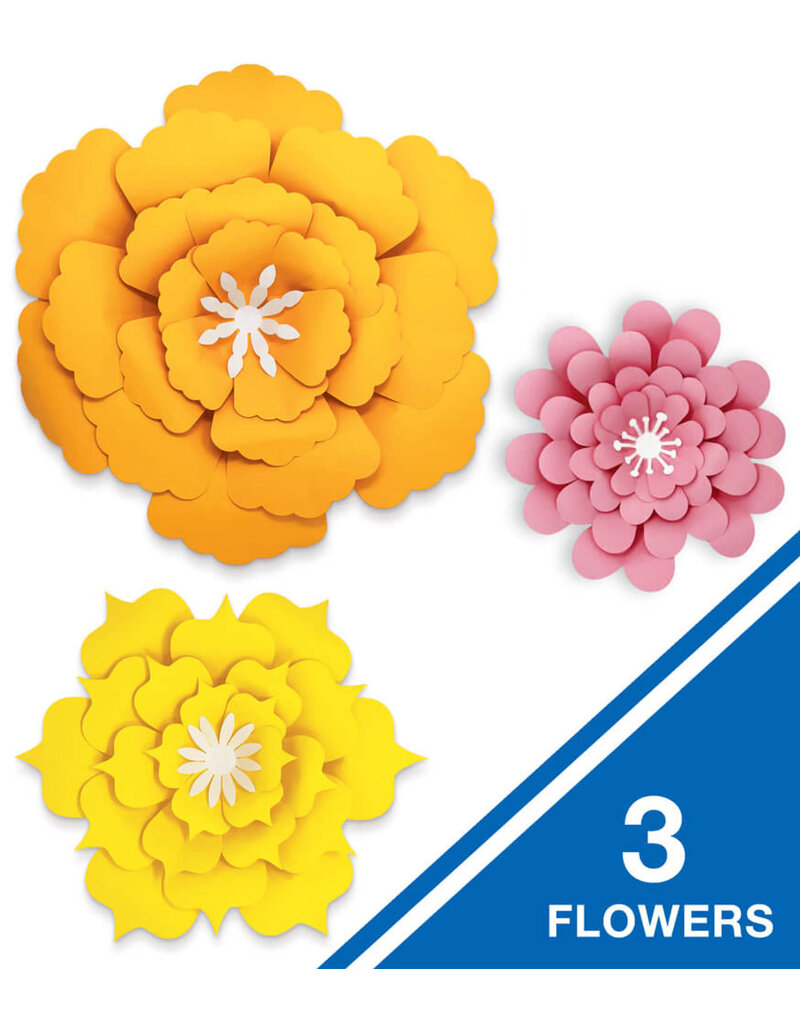 Creatively Inspired Orange, Yellow, Pink Flowers Dimensional Accent