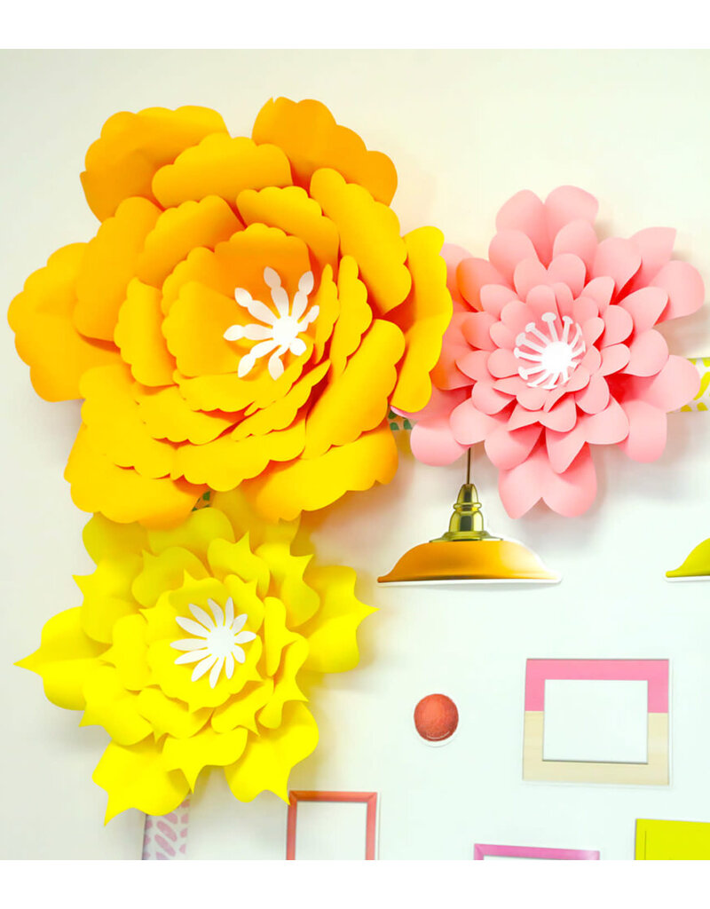 Creatively Inspired Orange, Yellow, Pink Flowers Dimensional Accent
