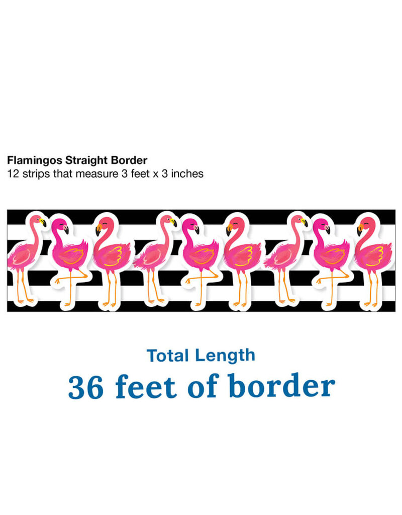 Flamingos Straight Bulletin Board Borders