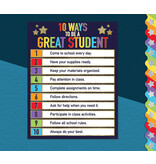 Glitter 10 Ways to Be a Great Student Chart