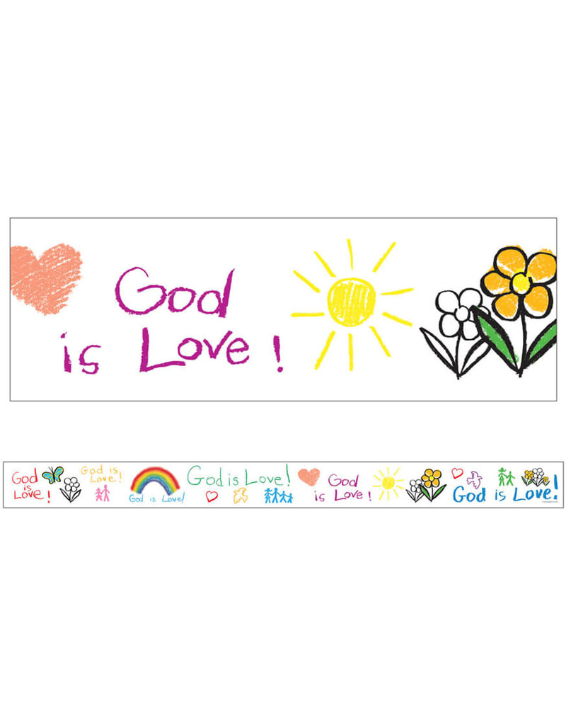 God Is Love Straight Bulletin Board Borders