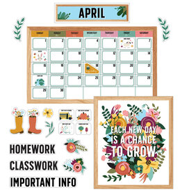 Grow Together Calendar Bulletin Board Set