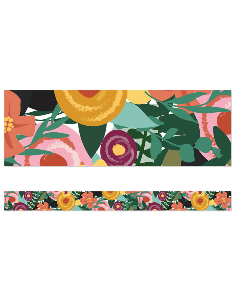 Grow Together Floral Garden Straight Bulletin Board Borders