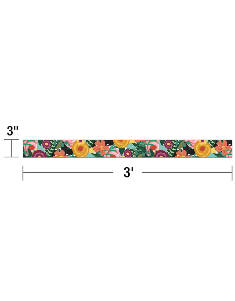 Grow Together Floral Garden Straight Bulletin Board Borders