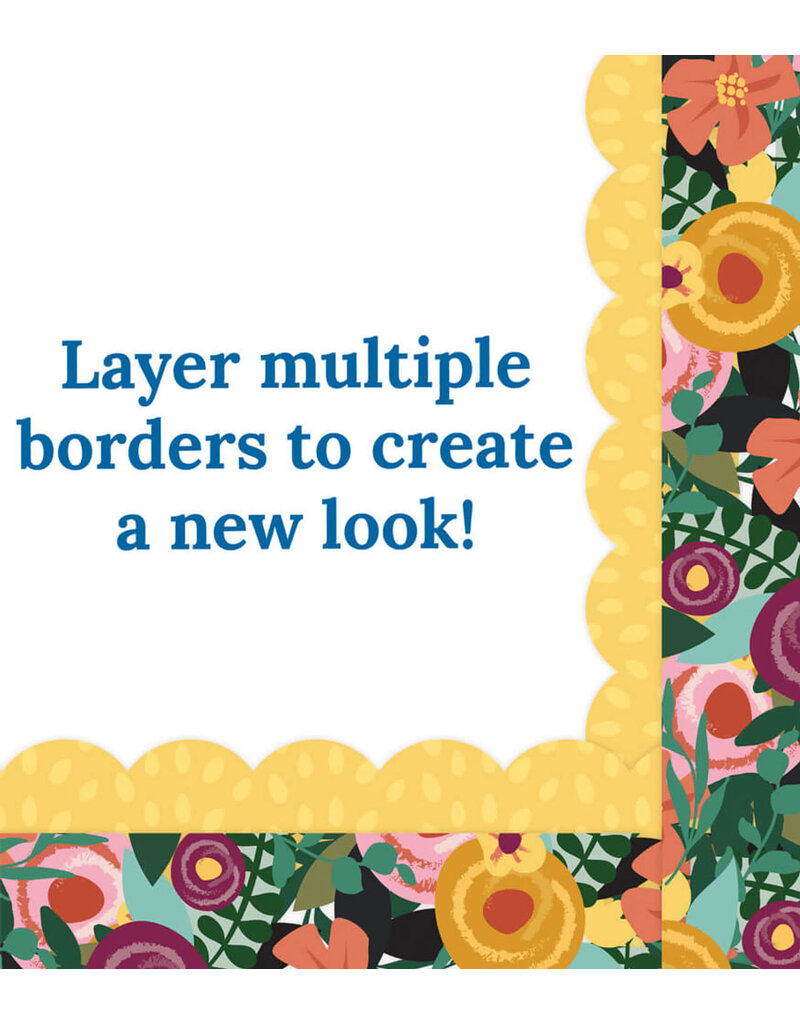 Grow Together Floral Garden Straight Bulletin Board Borders