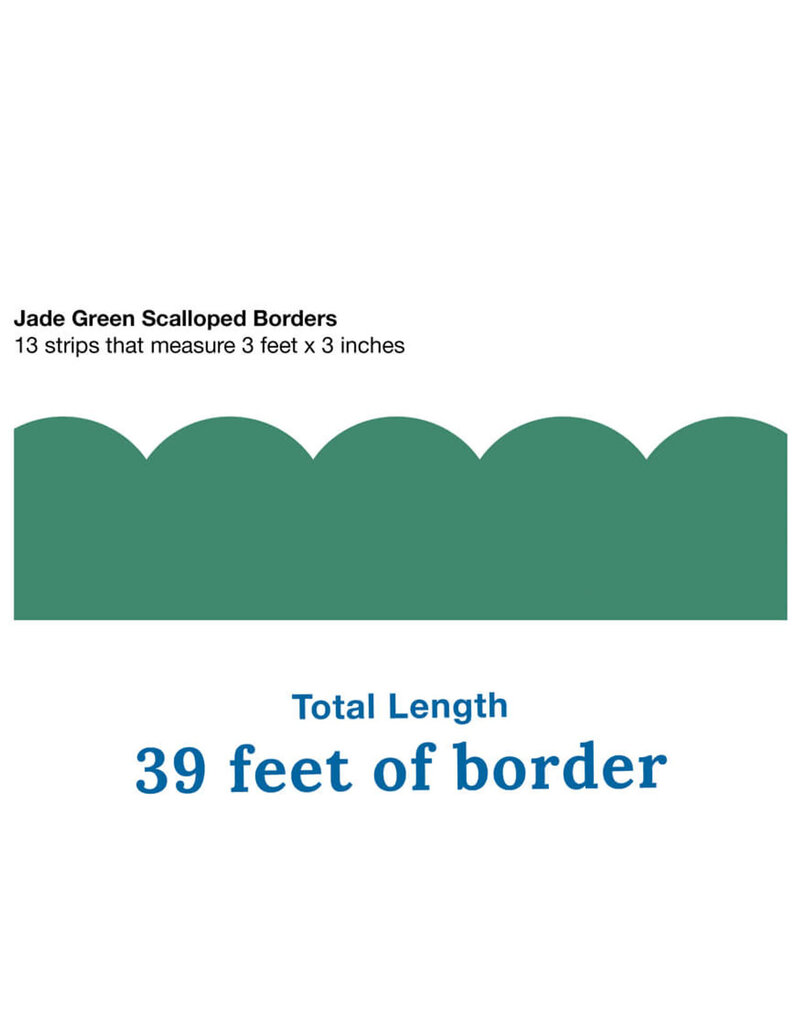 Grow Together Jade Green Scalloped Bulletin Board Borders