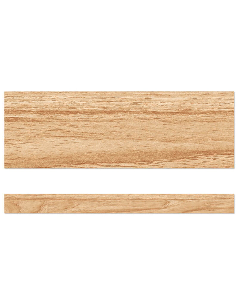 Grow Together Light Wood Grain Straight Bulletin Board Borders