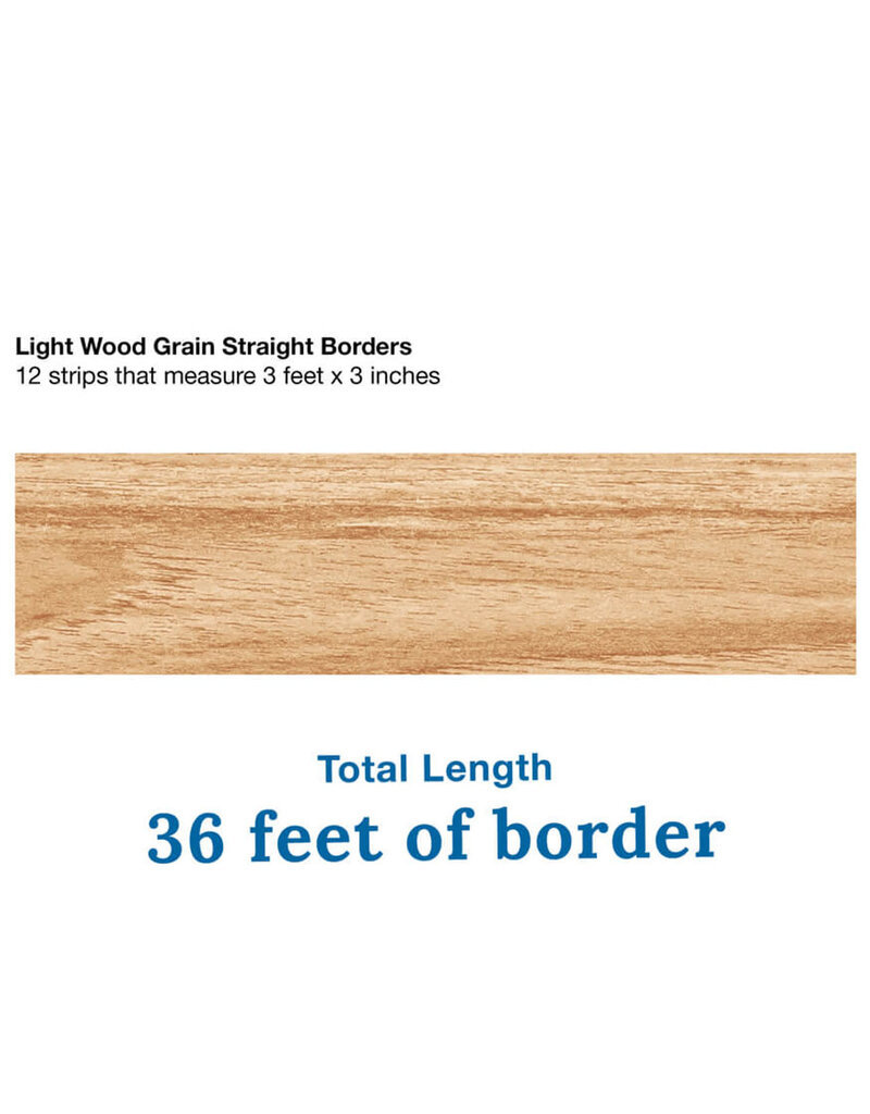 Grow Together Light Wood Grain Straight Bulletin Board Borders