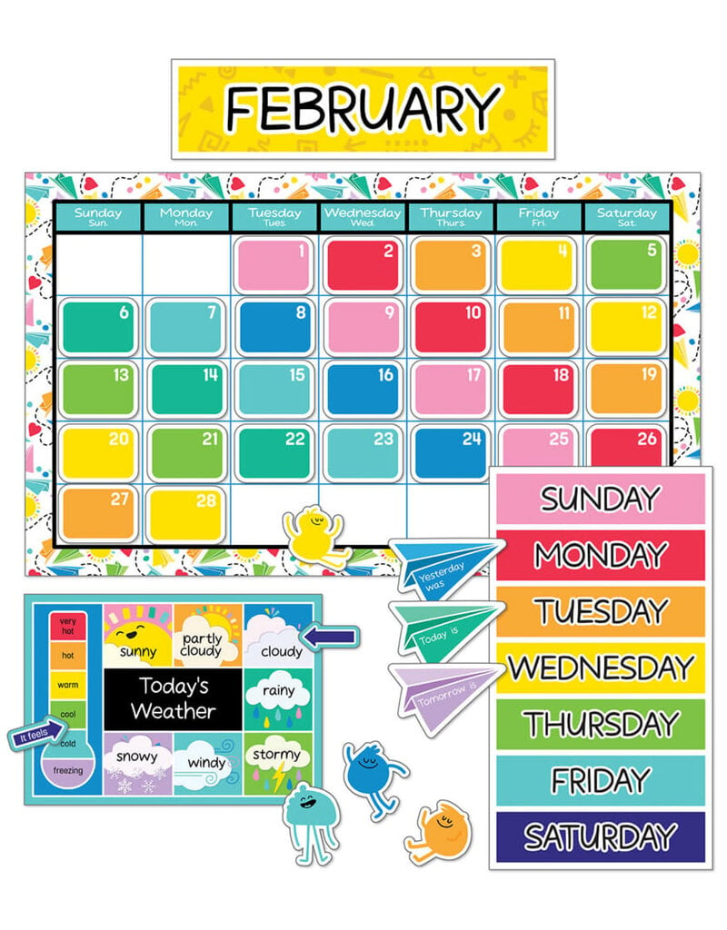 Happy Place Calendar Bulletin Board Set