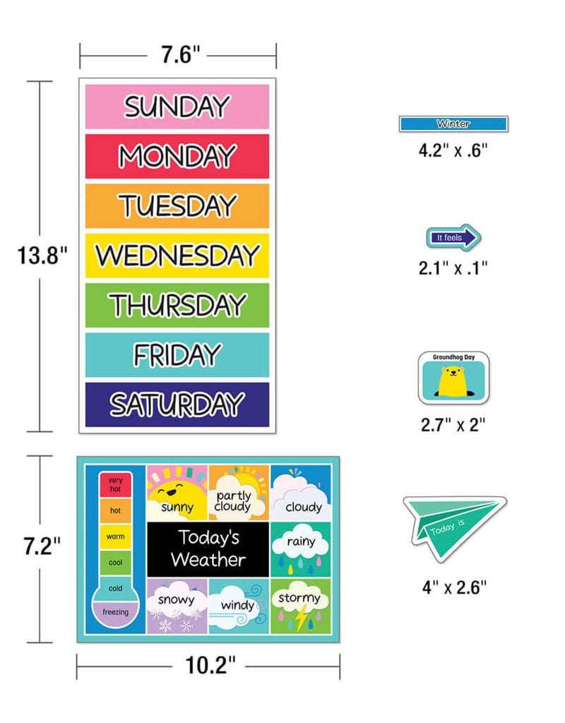 Happy Place Calendar Bulletin Board Set