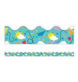 Happy Place Paper Airplanes Scalloped Bulletin Board Borders