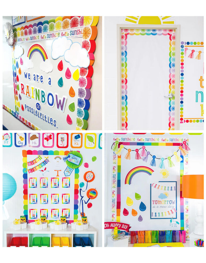 *Hello Sunshine Rainbow Scalloped Bulletin Board Borders