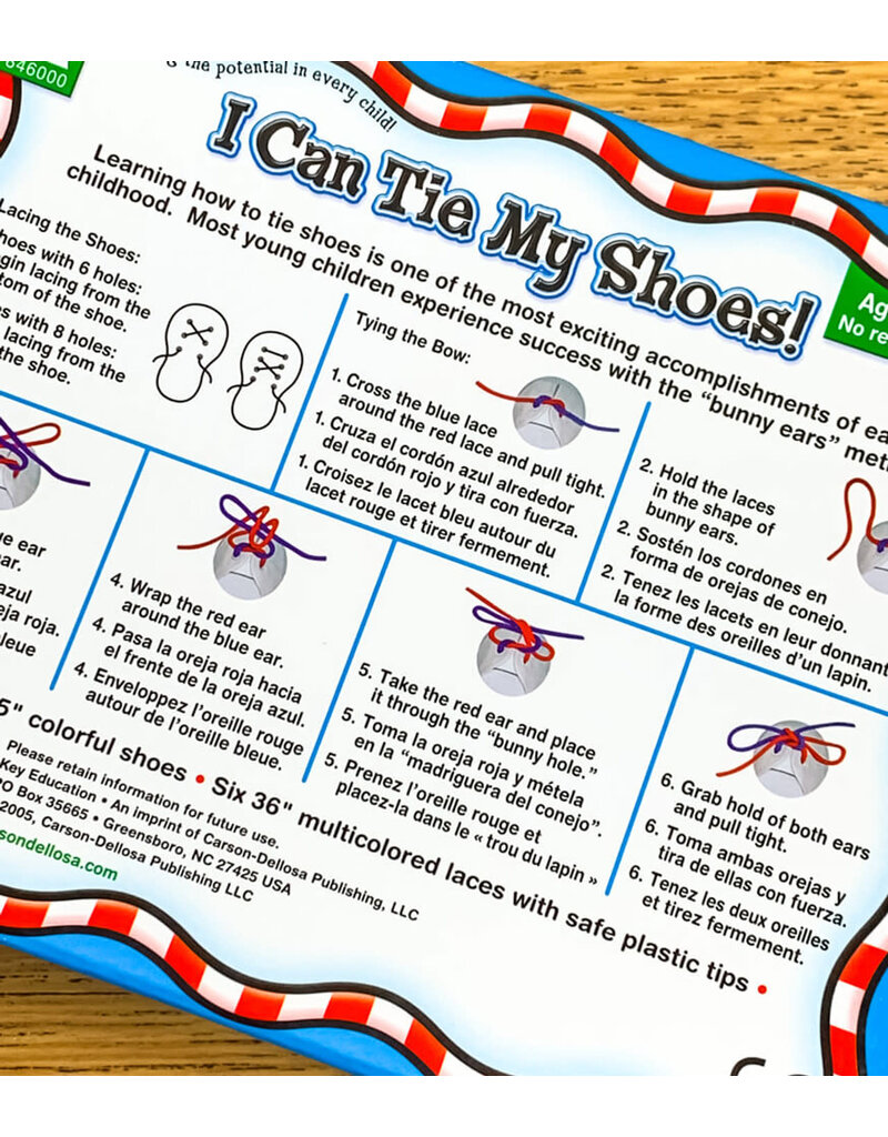 I Can Tie My Shoes Lacing Cards Grade PK-1