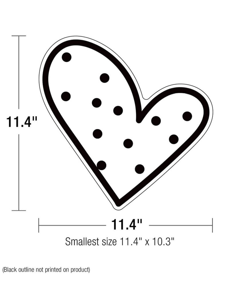 Kind Vibes Jumbo Doodle Hearts Extra Large Cutouts