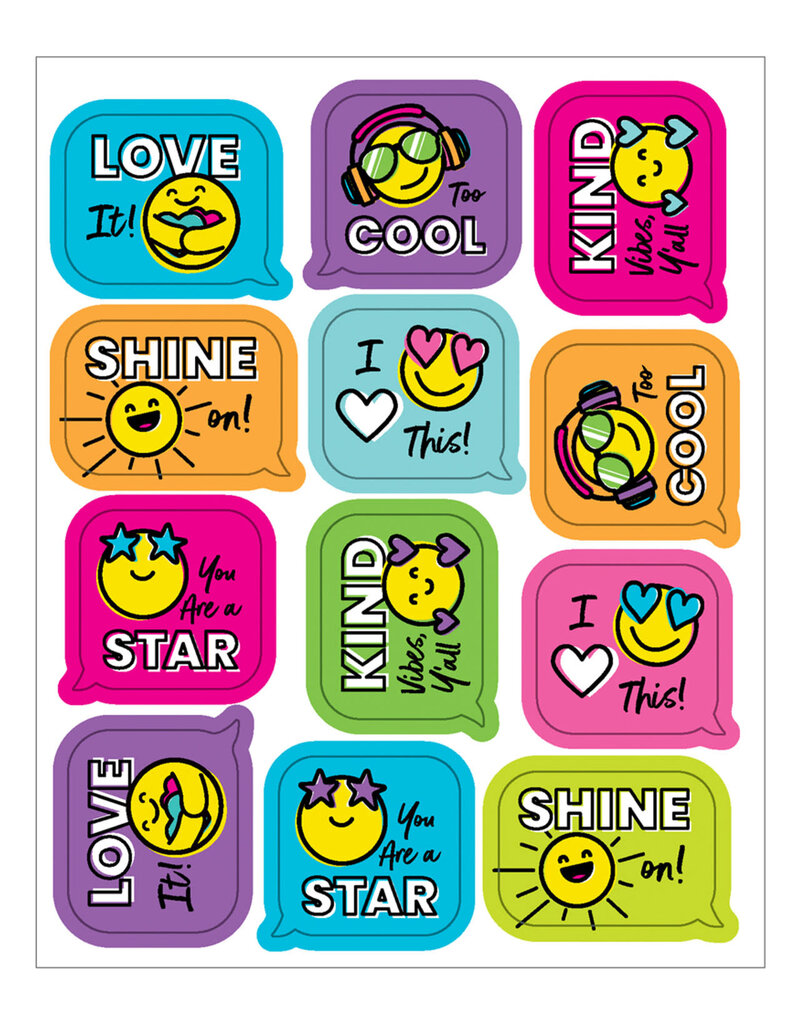 Kind Vibes Smiley Faces Motivational Stickers