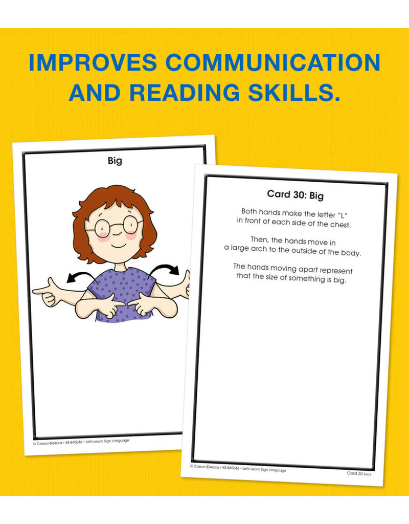 Let's Learn Sign Language Learning Cards Grade PK-2