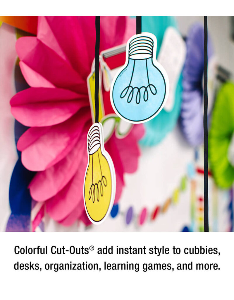 *Light Bulb Moments Colorful Light Bulbs Cutouts