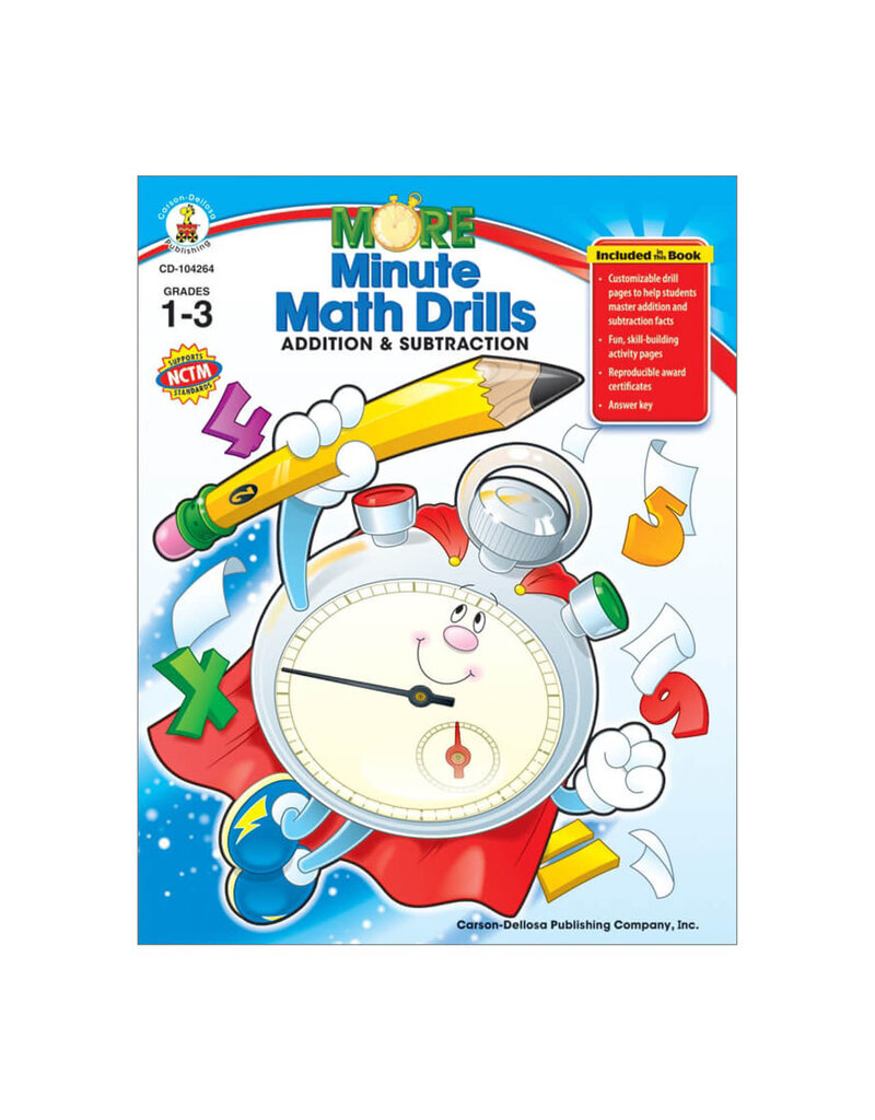 More Minute Math Drills Resource Book Grade 1-3 Paperback