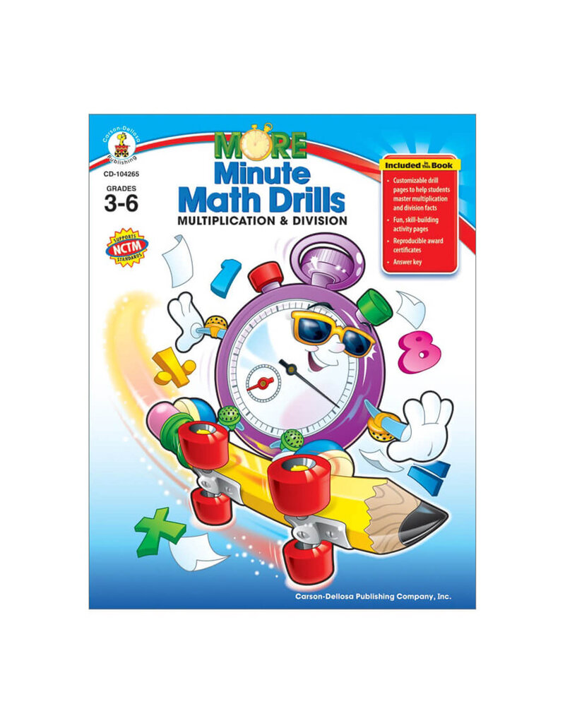 More Minute Math Drills Resource Book Grade 3-6 Paperback