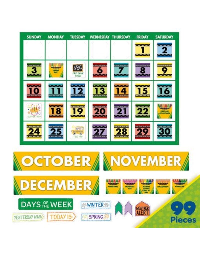 Crayola Calendar Bulletin Board Set