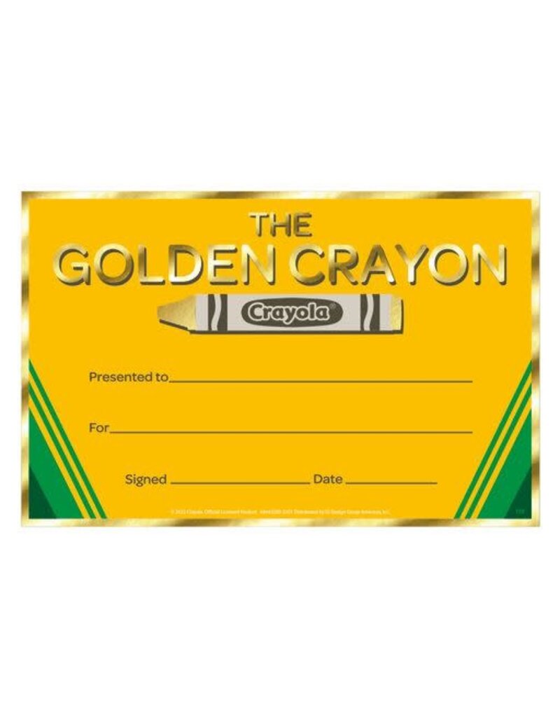 Crayola Gold Crayon Recognition Award