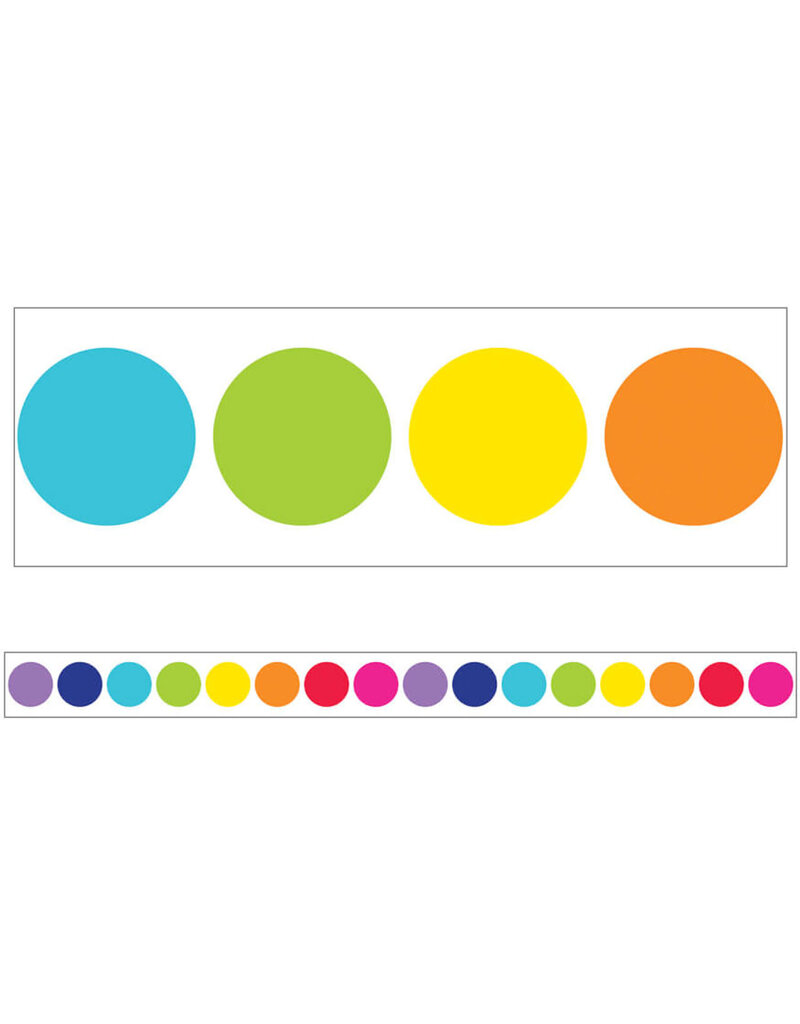 Rainbow Big Dots Straight Bulletin Board Borders