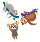 Sloths Colorful Cut-Outs - Assorted