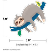 Sloths Colorful Cut-Outs - Assorted