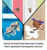 Sloths Colorful Cut-Outs - Assorted