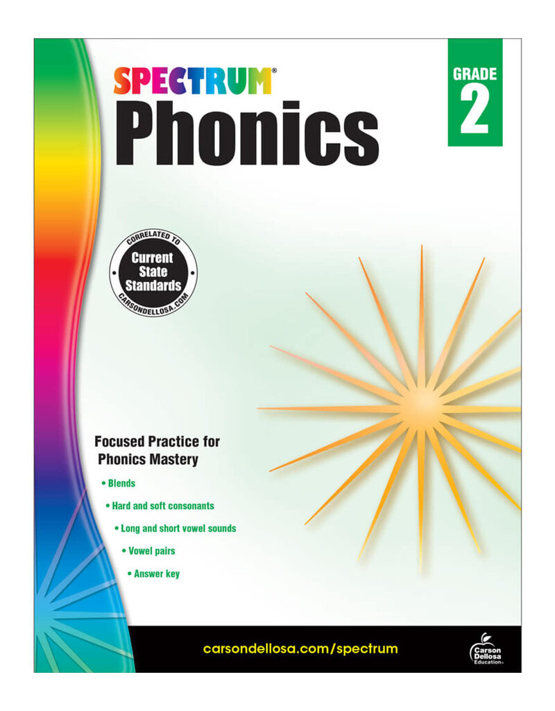 Spectrum Phonics Workbook Grade 2 Paperback