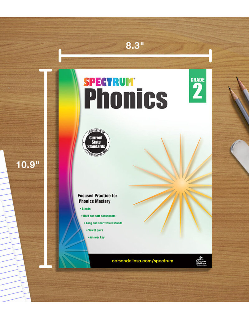 Spectrum Phonics Workbook Grade 2 Paperback