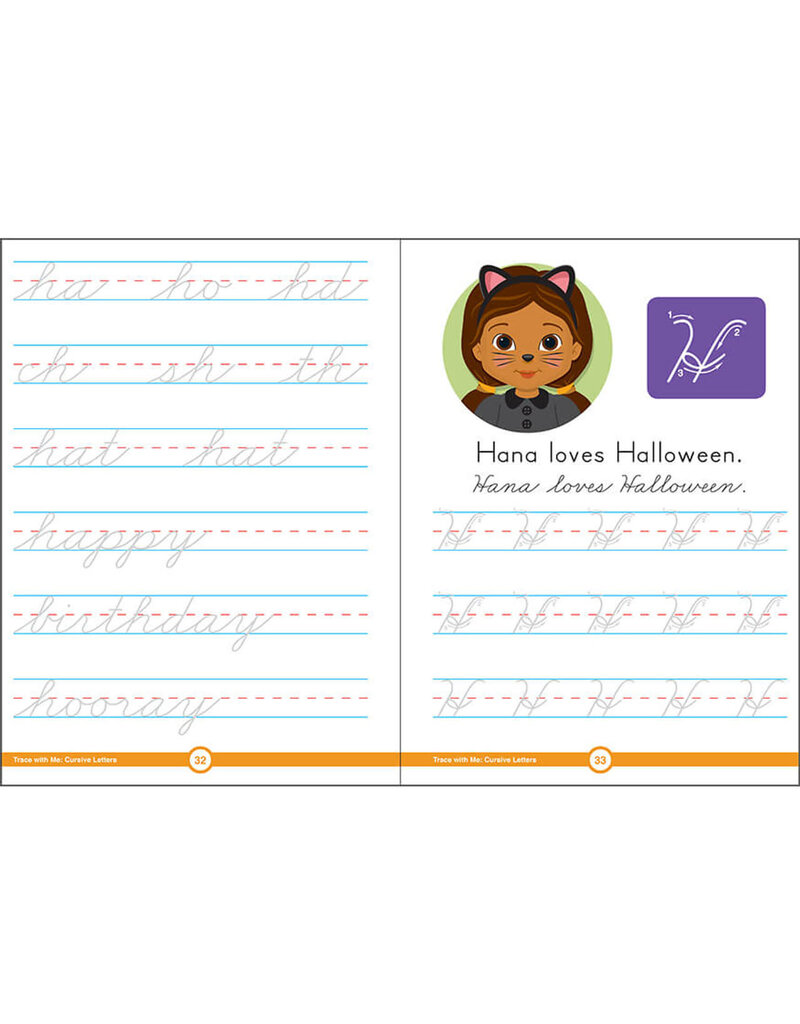 Trace with Me: Cursive Letters Activity Book Grade 2-5 Paperback