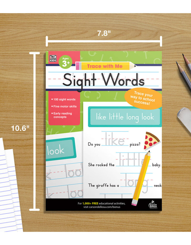 Trace with Me: Sight Words Activity Book Grade PK-2 Paperback