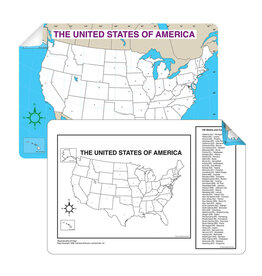 U.S. Map Blank Jumbo Pad Grade PK-5