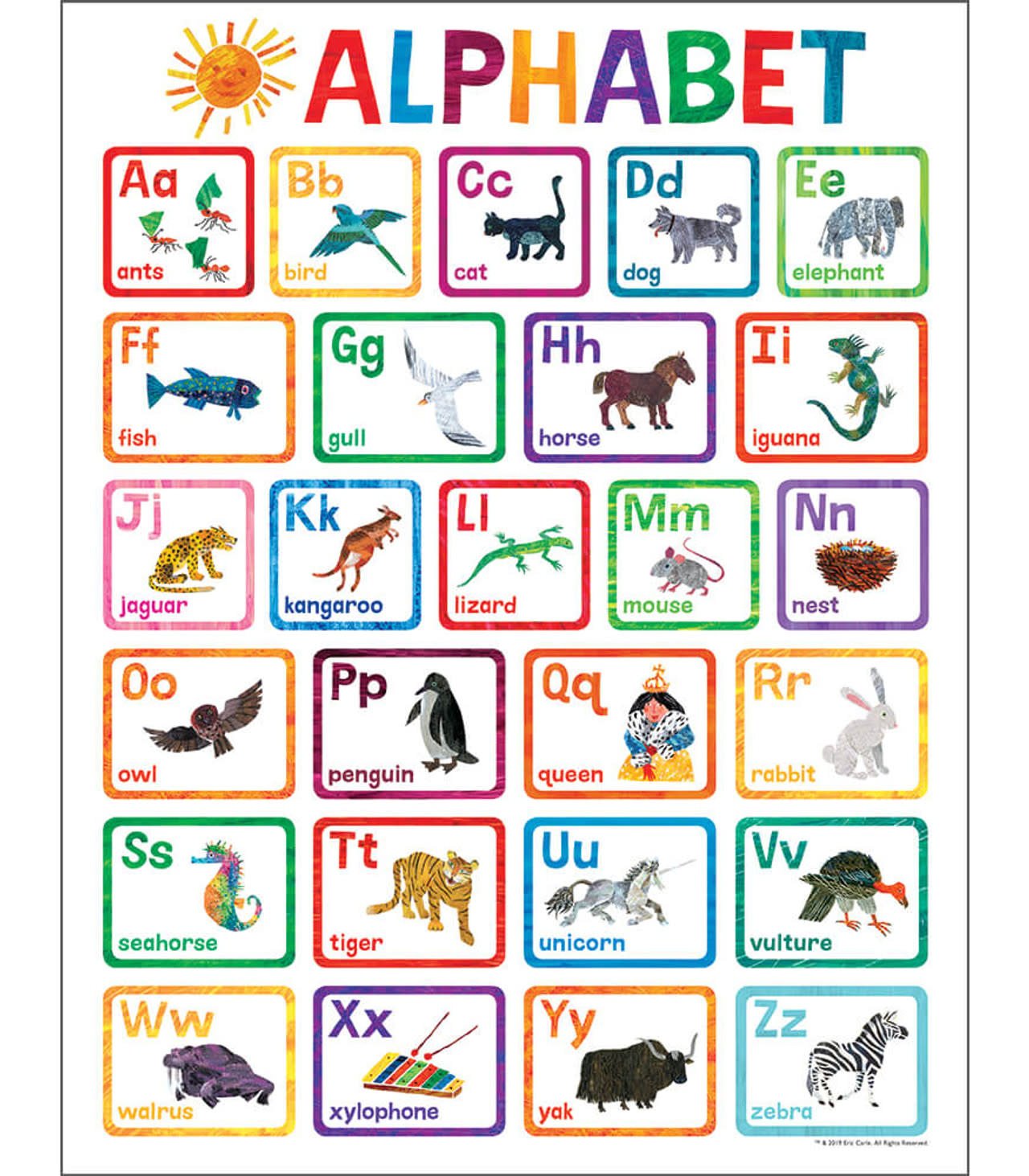 World of Eric Carle™ Alphabet Chart Grade PK-2 - Tools 4 Teaching