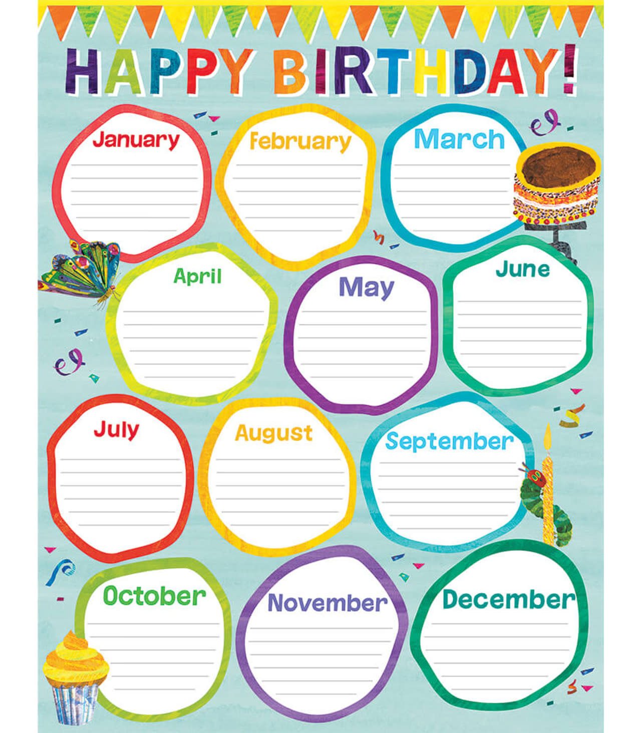 World of Eric Carle™ Birthday Chart - Tools 4 Teaching