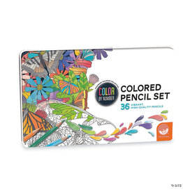 Color By Number: Set of 36 Colored Pencils in a Tin