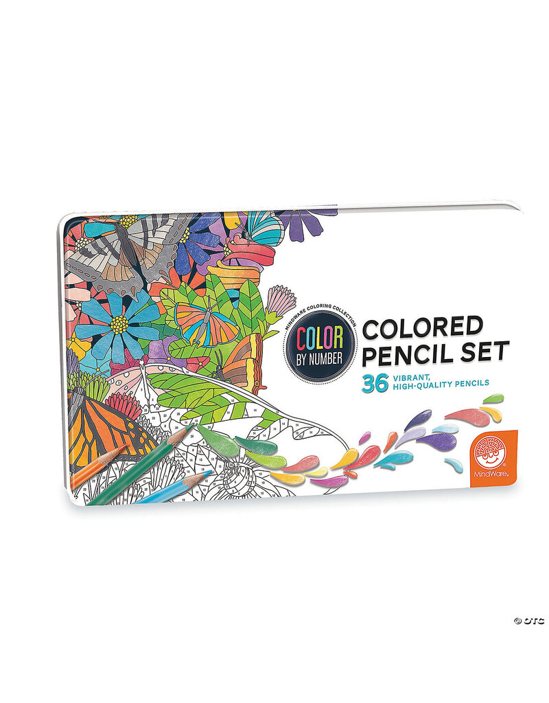 Color By Number: Set of 36 Colored Pencils in a Tin
