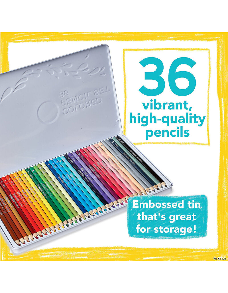 Color By Number: Set of 36 Colored Pencils in a Tin