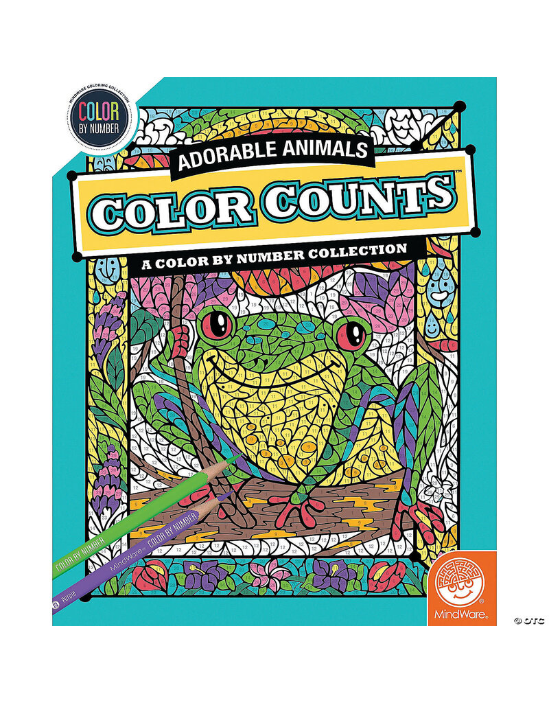 Color By Number: Color Counts: Adorable Animals