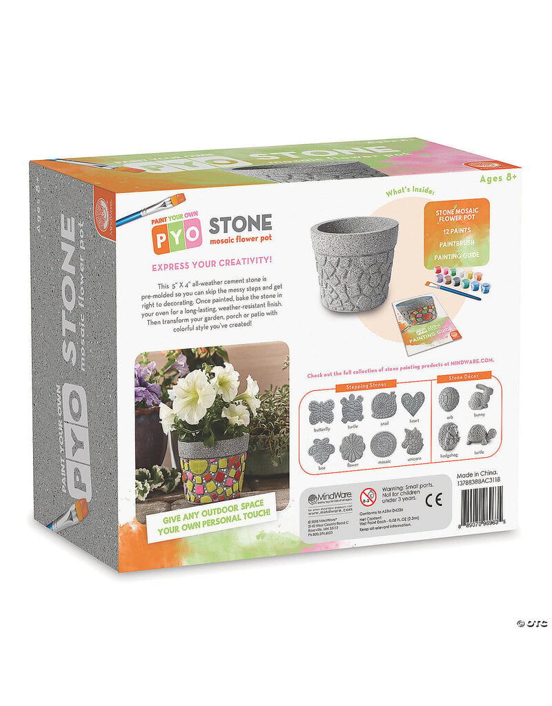 *Paint Your Own Stone: ‭Mosaic Flower Pot