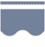 Aegean Blue Scalloped Border Trim