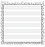 Black Painted Dots on White 7 Pocket Chart (28" x 28")