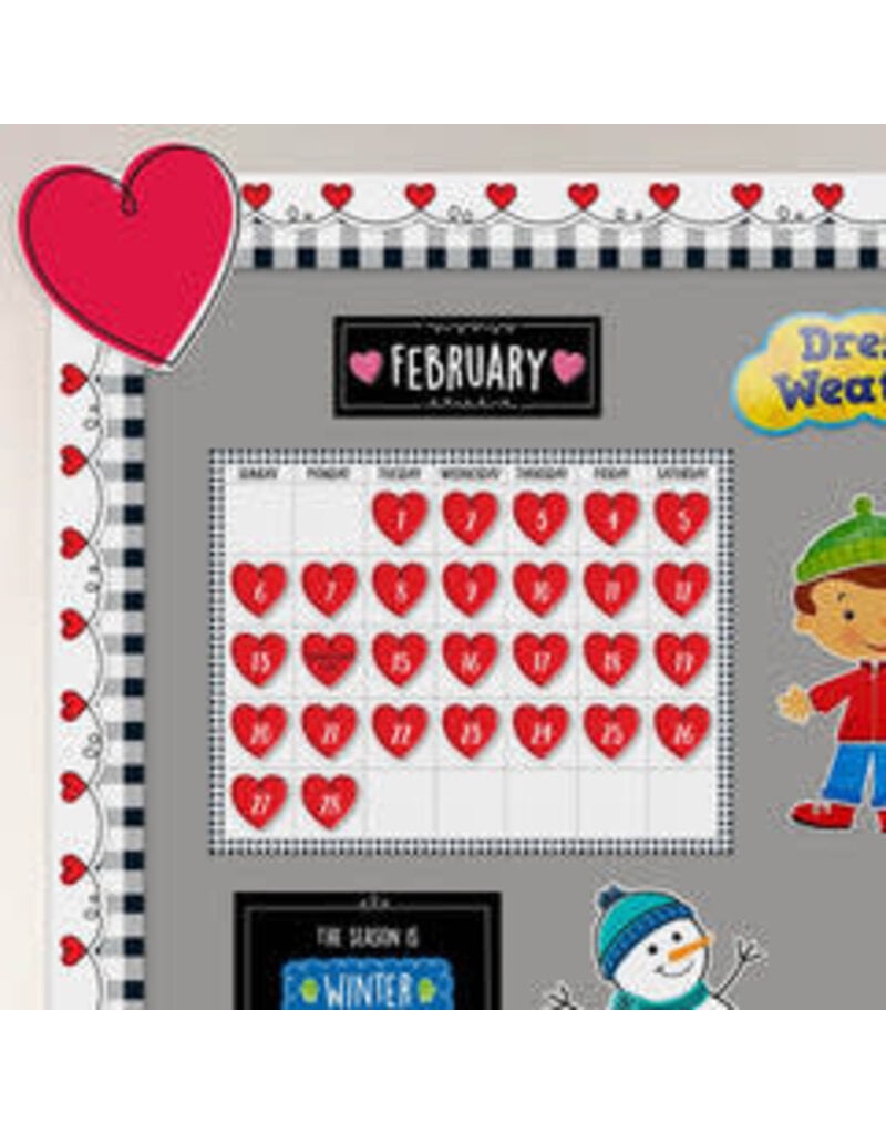 Doodle Hearts Calendar Days