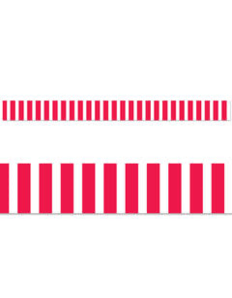 Poppy Red Bold Stripes EZ Border (Core Decor)