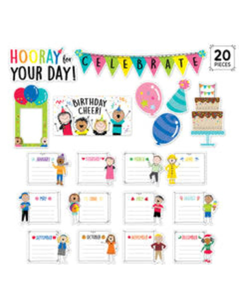 Stick Kids Happy Birthday Mini Bulletin Board