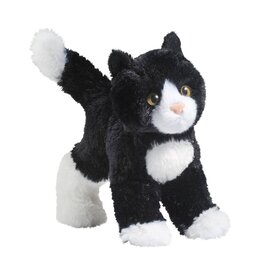 Snippy Black & White Cat Plush